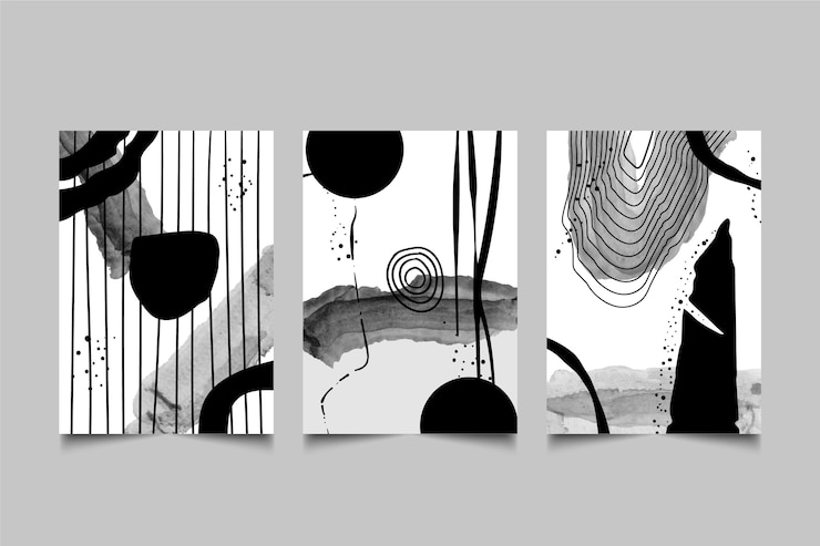 Conjunto de cubierta abstracta incolora