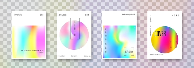 Conjunto de cubierta holográfica Fondos abstractos
