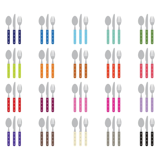 Conjunto de cubiertos Diseño de clipart Artículo de cocina