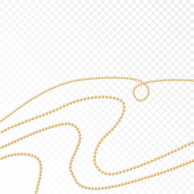 Conjunto de cuentas de oro y cadenas de oro.