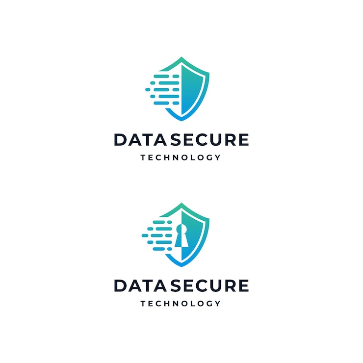 Vector conjunto de datos secure safety shield protect logo design inspiration