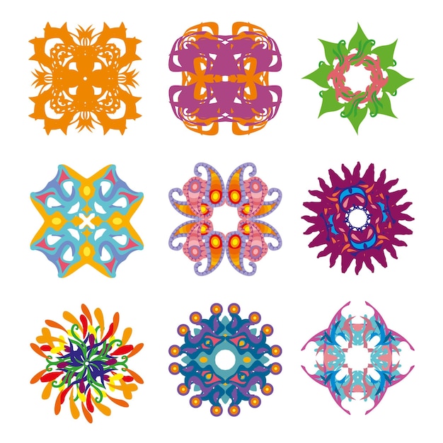Conjunto de decoración abstracta