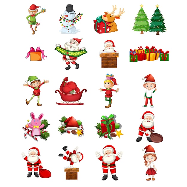 Conjunto de la decoración de Navidad