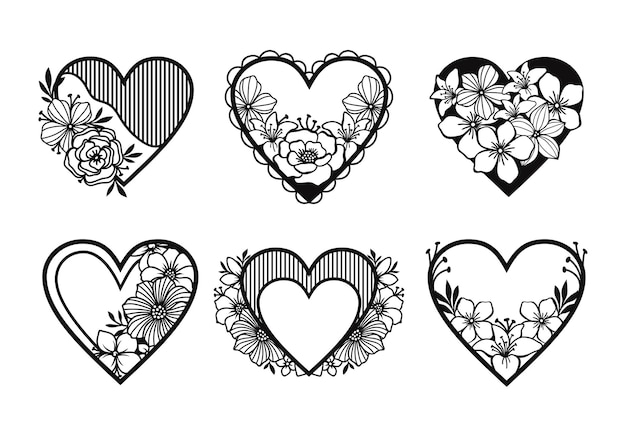 Conjunto de decoración de símbolo de amor