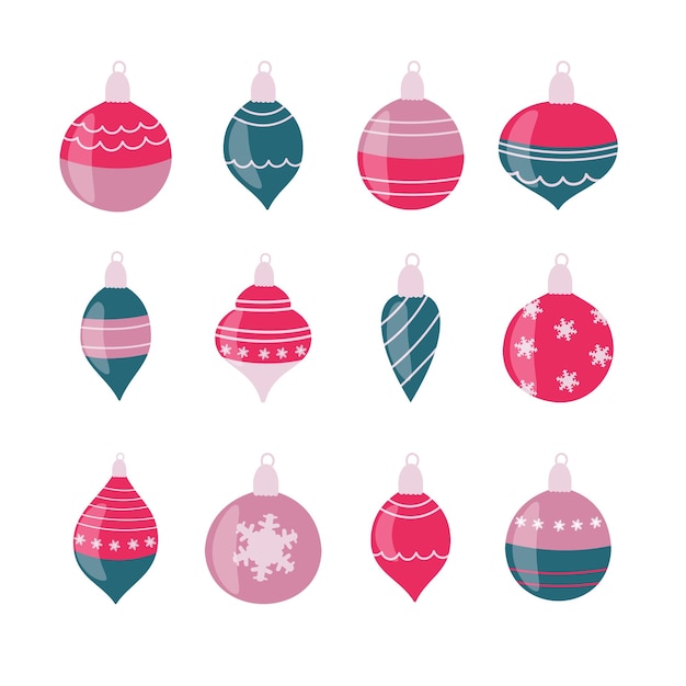 Conjunto de decoraciones navideñas
