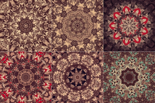 conjunto, de, decorativo, ornamento, elemento inconsútil