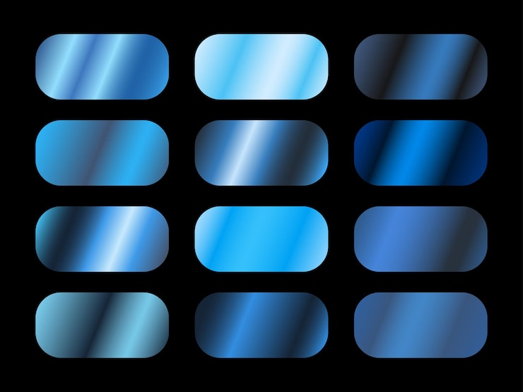 Vector conjunto de degradado azul