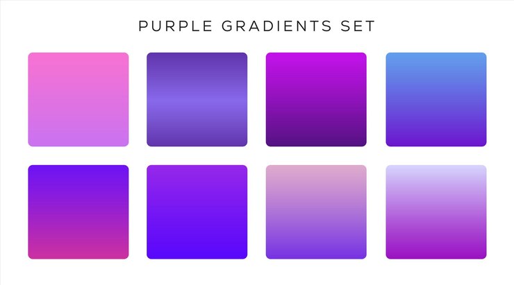 Vector conjunto degradado morado