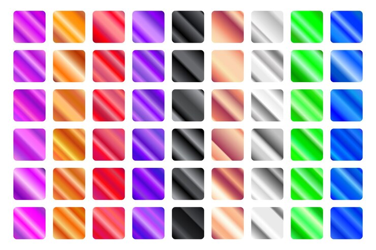 Vector conjunto de degradado vectorial. esfera multicolor. objetos aislados botón de esfera de degradado holográfico redondeado