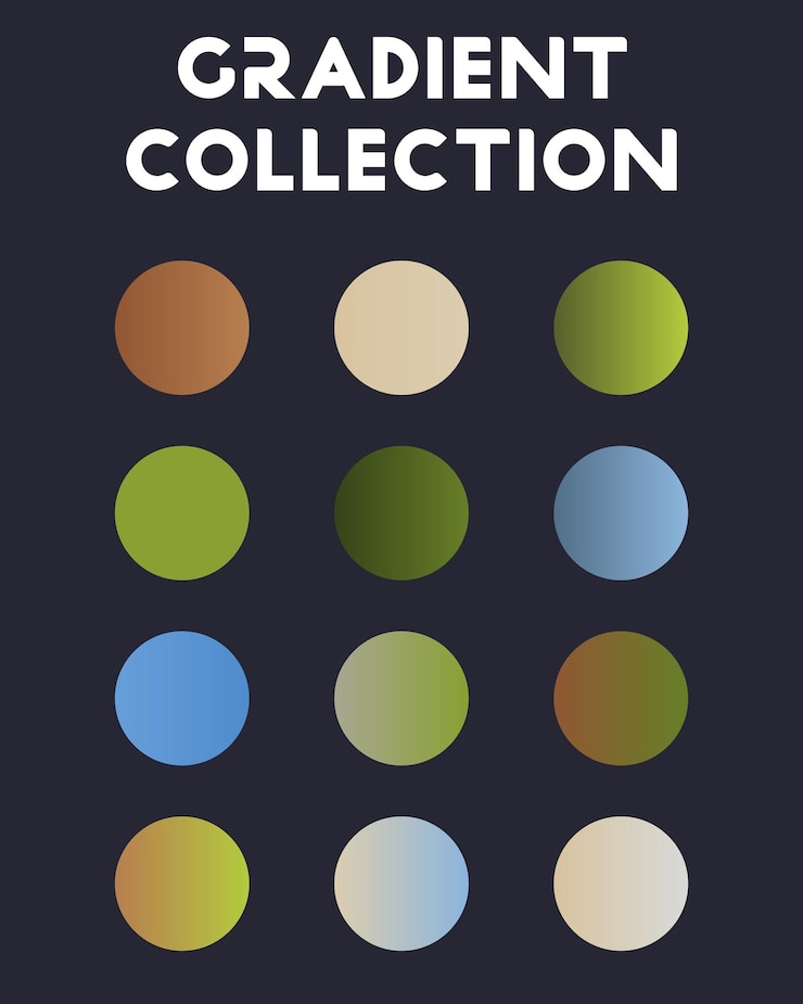 Vector conjunto de degradados brillantes 2023. ilustración vectorial