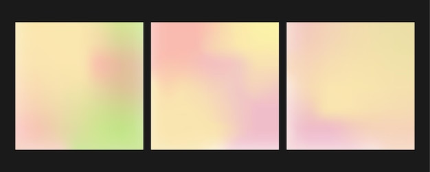 Un conjunto de degradados en colores pastel Un conjunto de fondos coloridos para portadas pancartas redes sociales sitios web aplicaciones Diseño creativo para una idea creativa