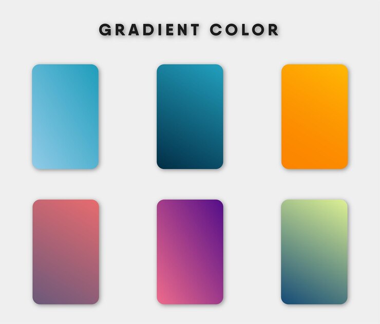 Conjunto de degradados de colores vibrantes