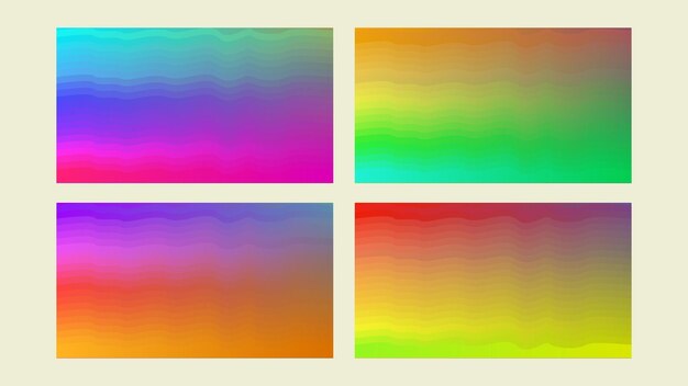 Conjunto de degradados vectoriales en colores. Para portadas, fondos de pantalla, branding y otros proyectos.