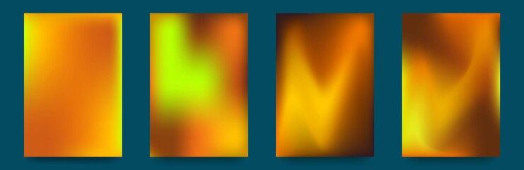 Vector conjunto de degradados vectoriales en colores vibrantes para portadas fondos de pantalla branding y otros proyectos paleta festiva fondo naranja vector