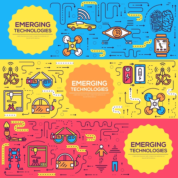Conjunto de delgada línea de tarjetas de tecnología