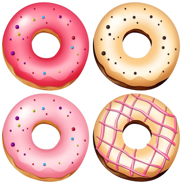 Un conjunto de Delicioso Donut