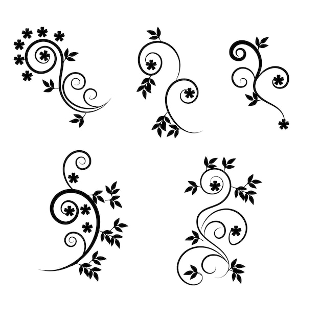 conjunto de delimitadores en blanco y negro para separadores de texto