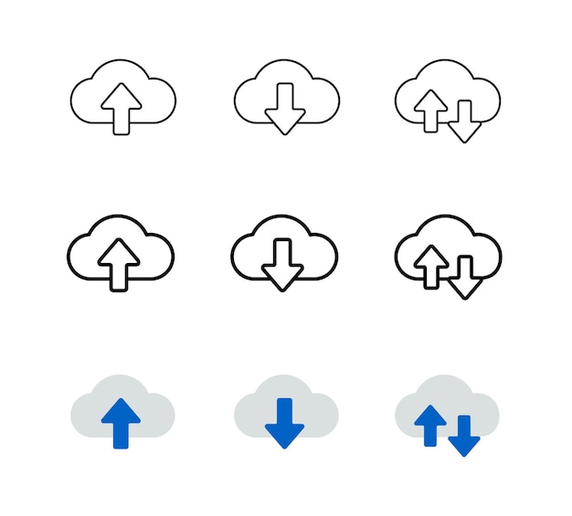 Conjunto de descarga en la nube