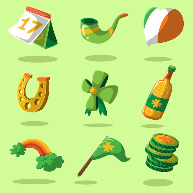 Vector conjunto de día de san patricio.