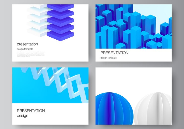 Vector conjunto de diapositivas de presentación