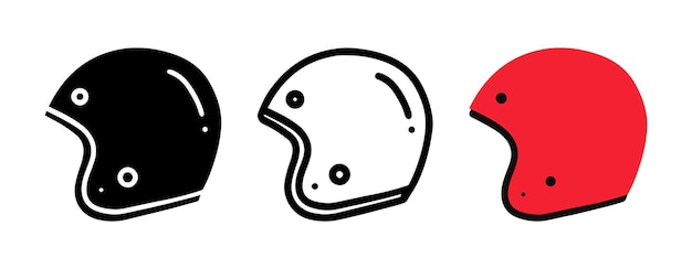 Conjunto de dibujos animados de casco Vector