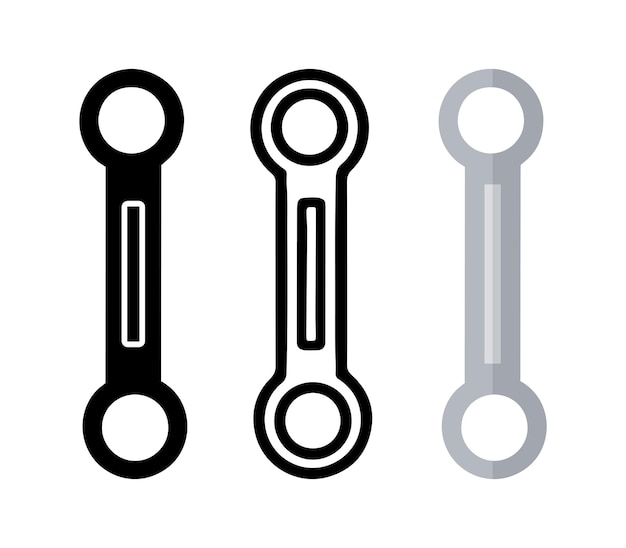 Conjunto de dibujos animados de llaves de anillo Ilustración vectorial