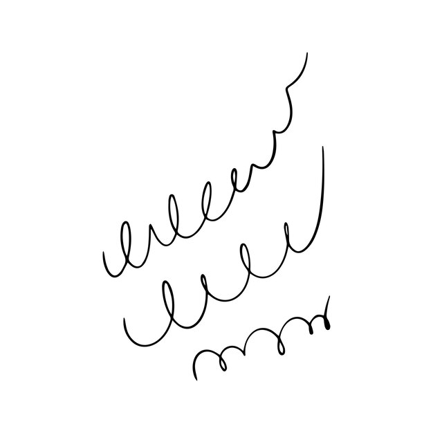 un conjunto de dibujos dibujados a mano con lápiz y garabateos Ilustración vectorial