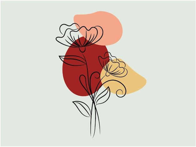 conjunto de dibujos de dibujo floral