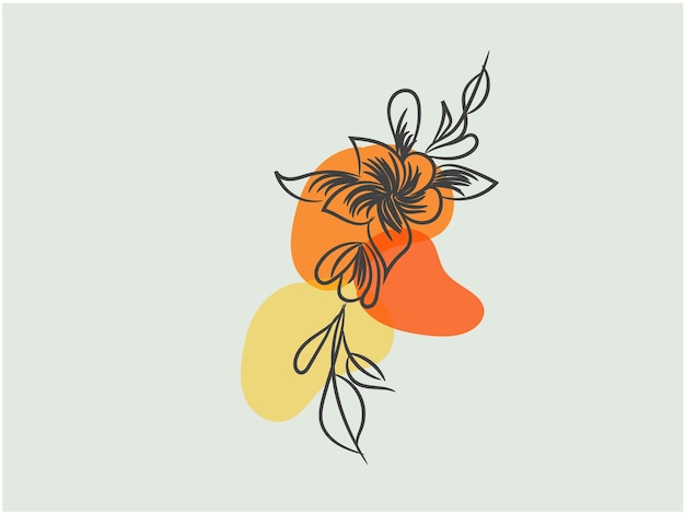 conjunto de dibujos de dibujo floral