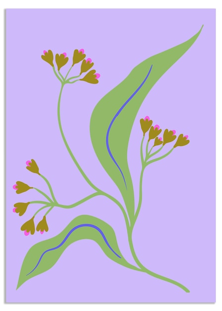 Conjunto de dibujos de fondo botánicos, flores y plantillas, conjunto de plantillas vectoriales