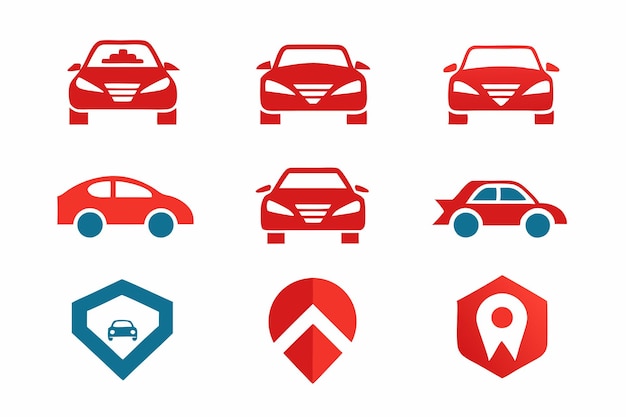 un conjunto de diferentes coches para el concesionario de automóviles