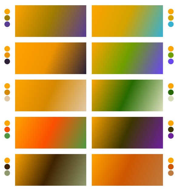 un conjunto de diferentes colores con diferentes colores y colores