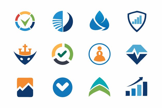 un conjunto de diferentes logotipos que incluyen una gota de agua