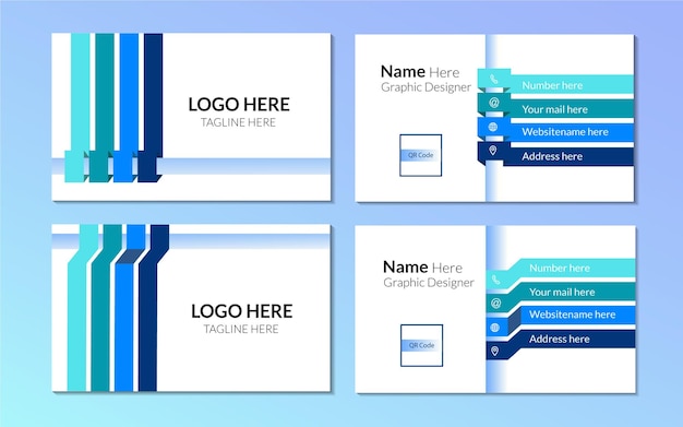 un conjunto de diferentes tarjetas de visita que incluyen el logotipo
