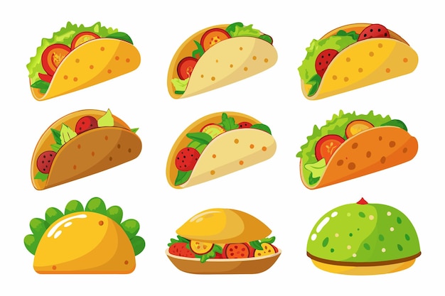 un conjunto de diferentes tipos de alimentos, incluidas las tortillas y las tortillas