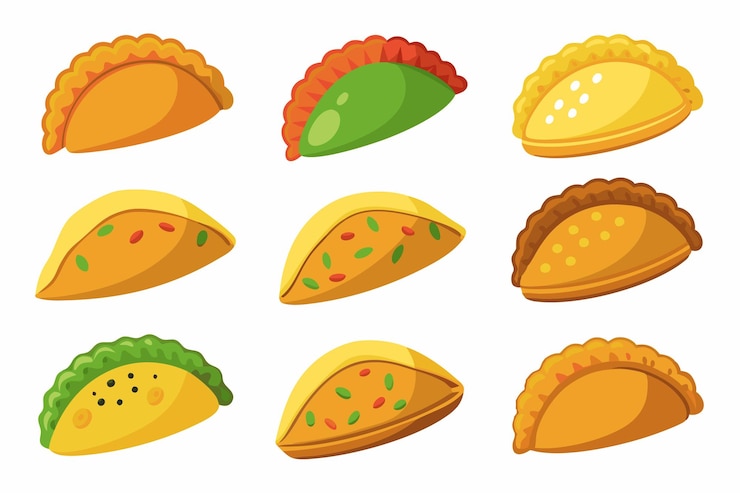 Vector un conjunto de diferentes tipos de alimentos