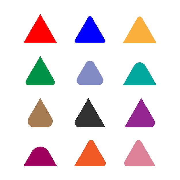 conjunto de diferentes tipos de flechas de colores