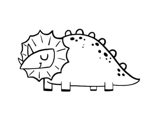 conjunto de dinosaurios dibujados a mano Dino rex clip de dibujos animados en