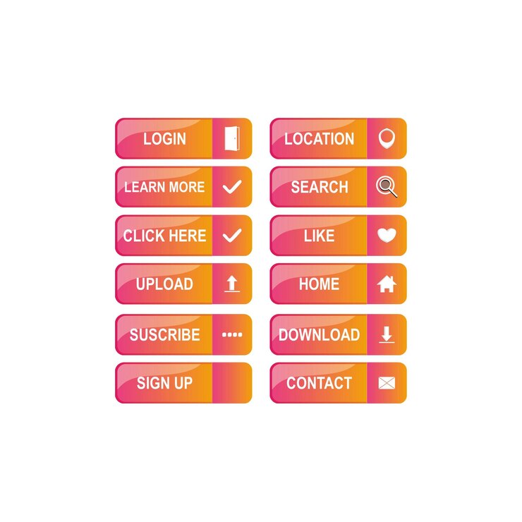 Vector conjunto de diseño de botones web