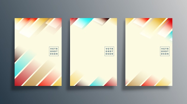 Conjunto de diseño de cartel geométrico mínimo.