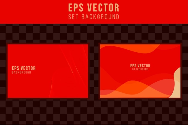Conjunto de diseño de fondo abstracto con vector de elementos geométricos rojos
