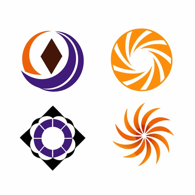 Conjunto de diseño de logotipo abstracto
