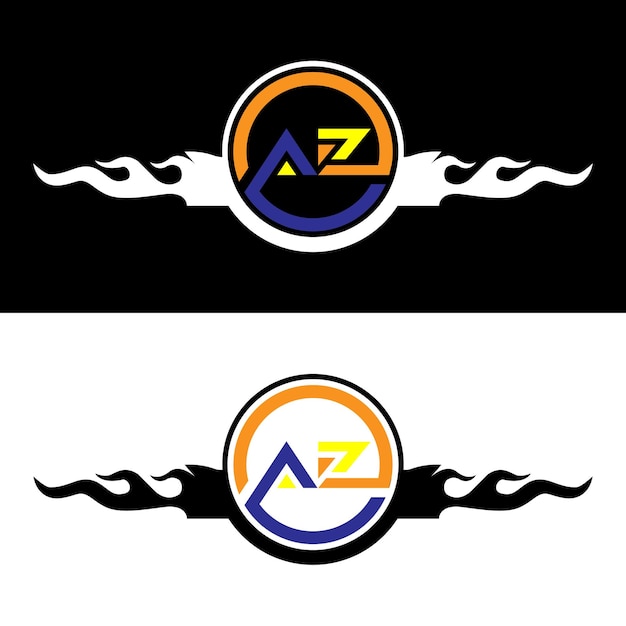 Conjunto de diseño de logotipo creativo monograma letra az Vector Premium