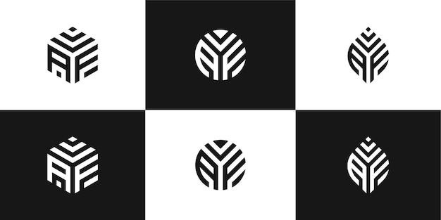 conjunto de diseño de logotipo creativo
