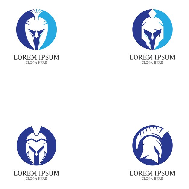Conjunto de diseño de logotipo espartano