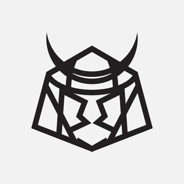 Conjunto de diseño de logotipo de máscara de vector monoline oni