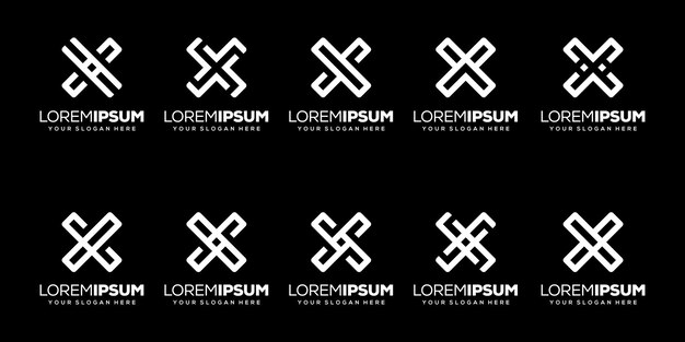 Conjunto de diseño de logotipo moderno letra k