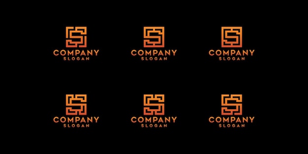 conjunto de diseño de logotipo de monograma creativo