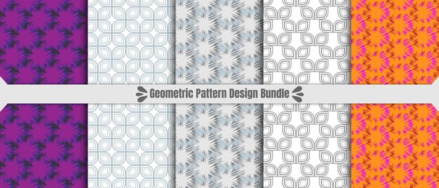 Conjunto de diseño de patrón geométrico fondo de color gris y blanco Diseño decorativo funky de moda