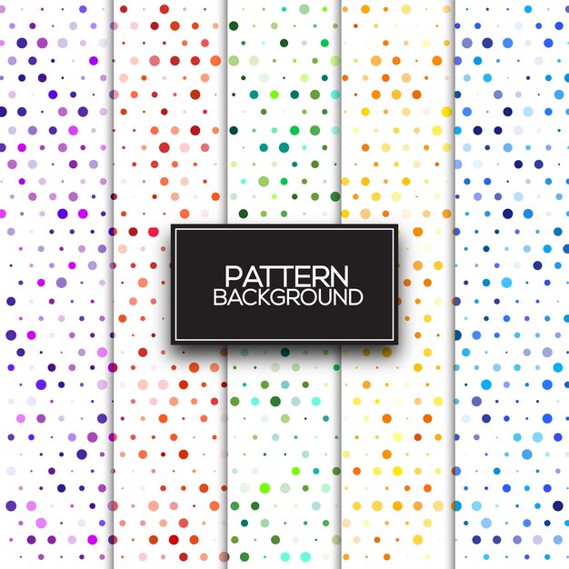 Conjunto de diseño de patrones coloridos abstractos sin fisuras